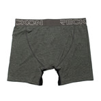 Mid-Rise Boxers // Heather Charcoal Gray + Black (M)
