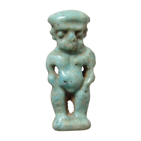 Ancient Egyptian Faience Amulet Of Pataikos // C. 664-30 BC
