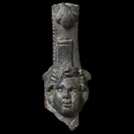 Roman Bronze Fragment // Cherub Face