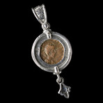 Ancient Roman Cross Coin // Custom Silver Bezel