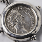 Roman Coin Of Commodus // Silver Pendant
