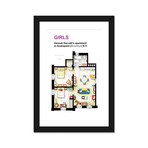 Apartment Of Hannah Horvath From Girls (16"W x 24"H x 1"D)