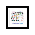 House From The Simpsons // Ground Floor (16"W x 16"H x 1"D)
