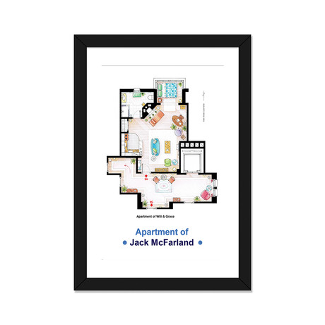 Jack's Apartment From Will & Grace (16"W x 24"H x 1"D)