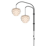 Aluvia Mini // 2-Light Swing Arm Wall Lamp (Pearl)