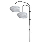 Ribbon Medium // Double Swing Arm Wall Lamp (White)