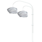 Ribbon Medium // Double Swing Arm Wall Lamp (White)