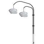 Ribbon Mini // Double Swing Arm Wall Lamp (White)