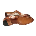 Wing Tip Two-Tone Lace Up // Brown + Beige (US: 7)