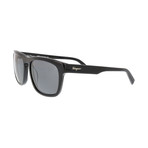 Ferragamo // Men's Square Polarized Sunglasses // Black