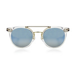 Tom Ford // Oval Sunglasses // Clear + Blue