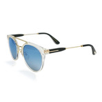 Tom Ford // Oval Sunglasses // Clear + Blue