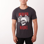 Skull Rebel Graphic Tee // Vintage Black (XL)