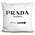 Marfa Black Throw Pillow (16" x 16")