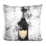 Champagne Inky II Throw Pillow (16" x 16")
