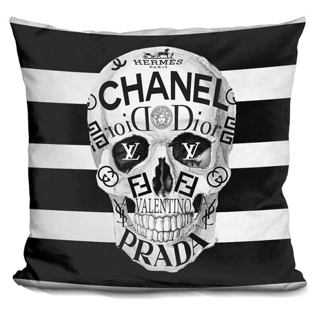 Couture To The Bone Throw Pillow (16"H x 16"W)