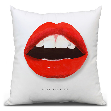 Just Kiss Me Throw Pillow (16" x 16")