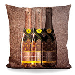 Champagne Lover Throw Pillow (16"H x 16"W)