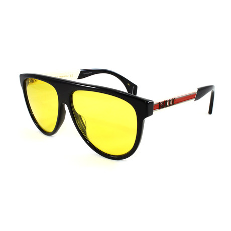 Men's GG0462S Sunglasses // Black + White
