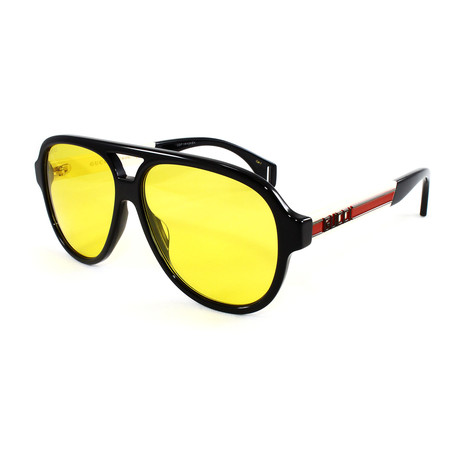 Men's GG0463S Sunglasses // Black + White
