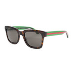 Unisex  GG0001S Sunglasses // Havana Green + Red