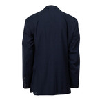 Plaid Wool 2 Button Suit // Dark Navy Blue (US: 46S)