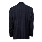 Plaid Wool 2 Button Suit // Blue (US: 46S)
