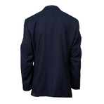 Plaid Wool 2 Button Suit  // Blue (US: 46S)