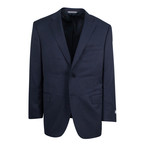 Striped Wool 2 Button Suit // Blue // Blue (US: 46S)