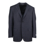 Windowpane Wool 2 Button Suit // Charcoal (US: 46S)
