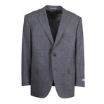 Windowpane Wool 2 Button Suit // Gray (US: 46S)