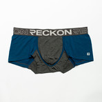 Trunks // Blue + Heather Charcoal Gray (M)