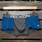 Trunks // Blue + Heather Charcoal Gray (L)