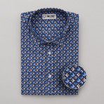 Wilkerson All-Over Printed Slim Fit Button Up Shirt // Blue (M)