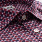 Cowan All-Over Printed Slim Fit Button Up Shirt // Red (S)