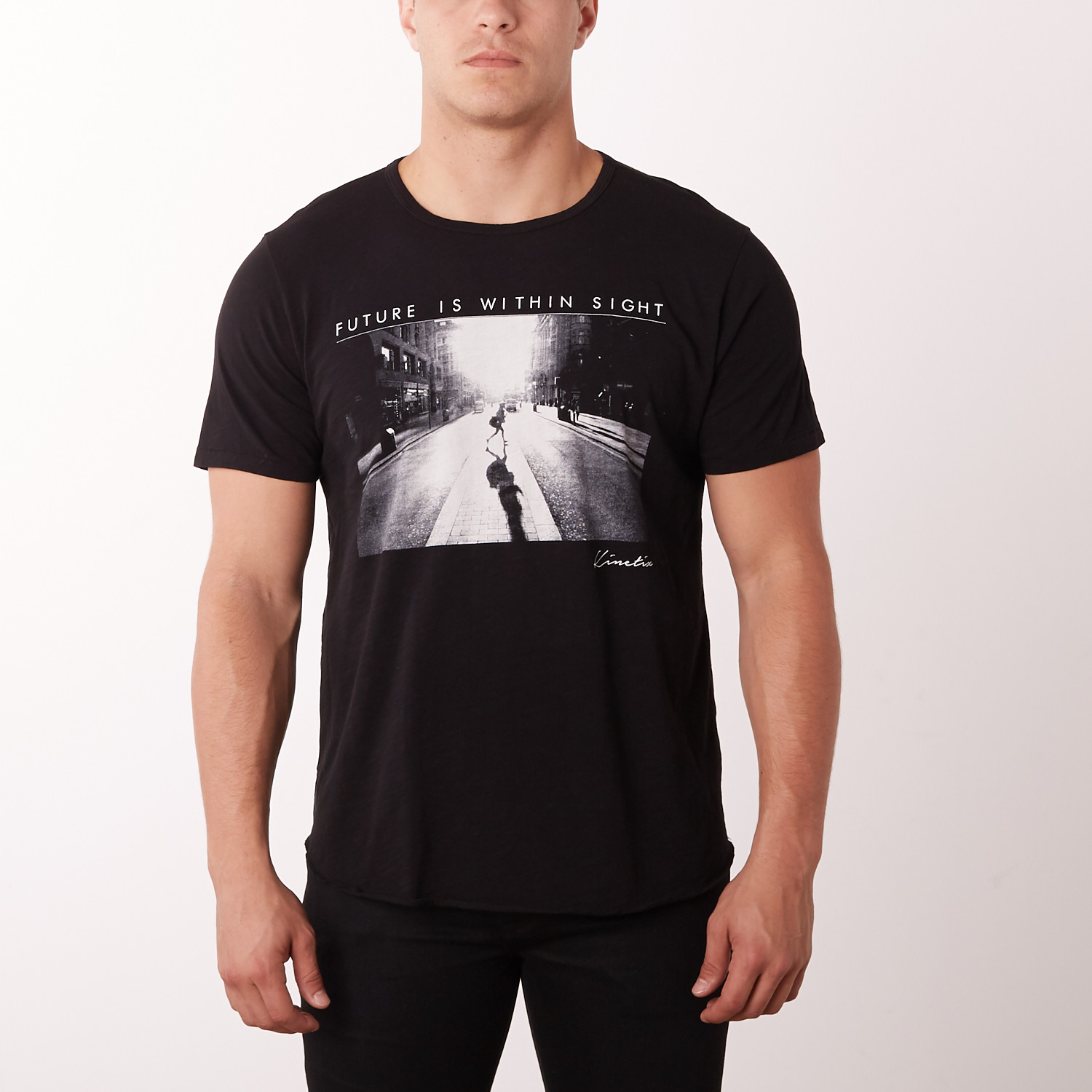 Future Graphic Tee // Black (S) - Kinetix Clothing - Touch of Modern