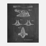 Boba Fett Ship Patent Print // PP0022 (11"W x 14"H)