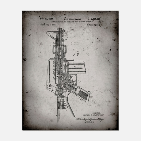 Rifle Patent Print // PP0044 (11"W x 14"H)