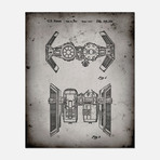 Tie Fighter Ship Patent Print // PP0102 (11"W x 14"H)