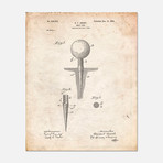 Golf Tee Patent Print // PP0237 (11"W x 14"H)