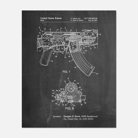 Rifle Patent Print // PP0701 (11"W x 14"H)