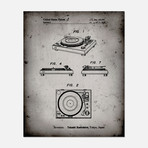 Record Player Patent Print // PP1028 (11"W x 14"H)