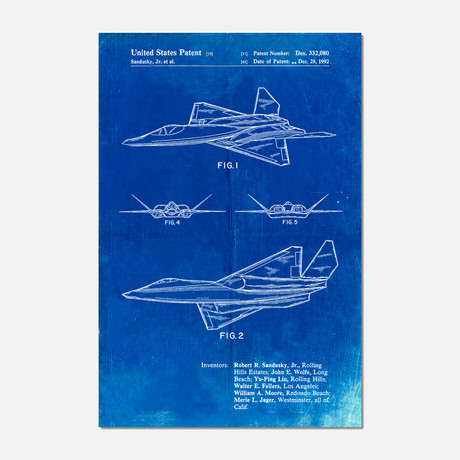 Jet Aircraft Patent Print // PP0972 (11"W x 14"H)