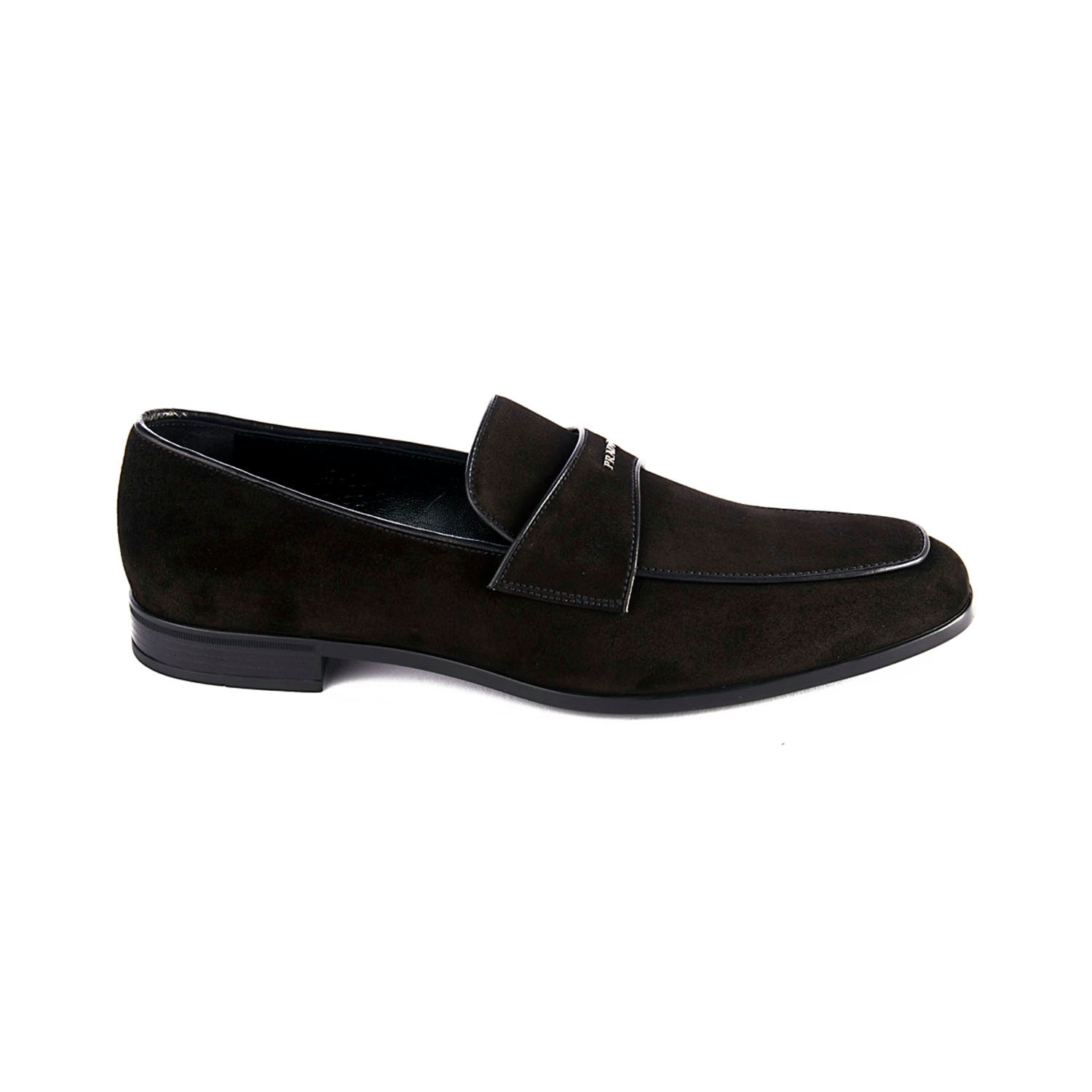 Prada // Vitello Leather Suede Loafer Shoes // Black (US 7) - Men's ...