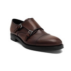 Prada // Leather Double Monk strap Dress Shoes // Brown (US 10.5)