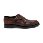 Prada // Leather Double Monk strap Dress Shoes // Brown (US: 8)