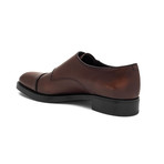 Prada // Leather Double Monk strap Dress Shoes // Brown (US 10.5)