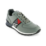 Prada // Men's Leather Fabric Low Top Sneaker Shoes // Olive Green (US: 5)