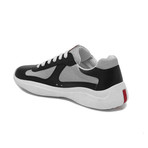 Prada // Leather Mesh Sneaker Shoes // Black (US: 7.5)