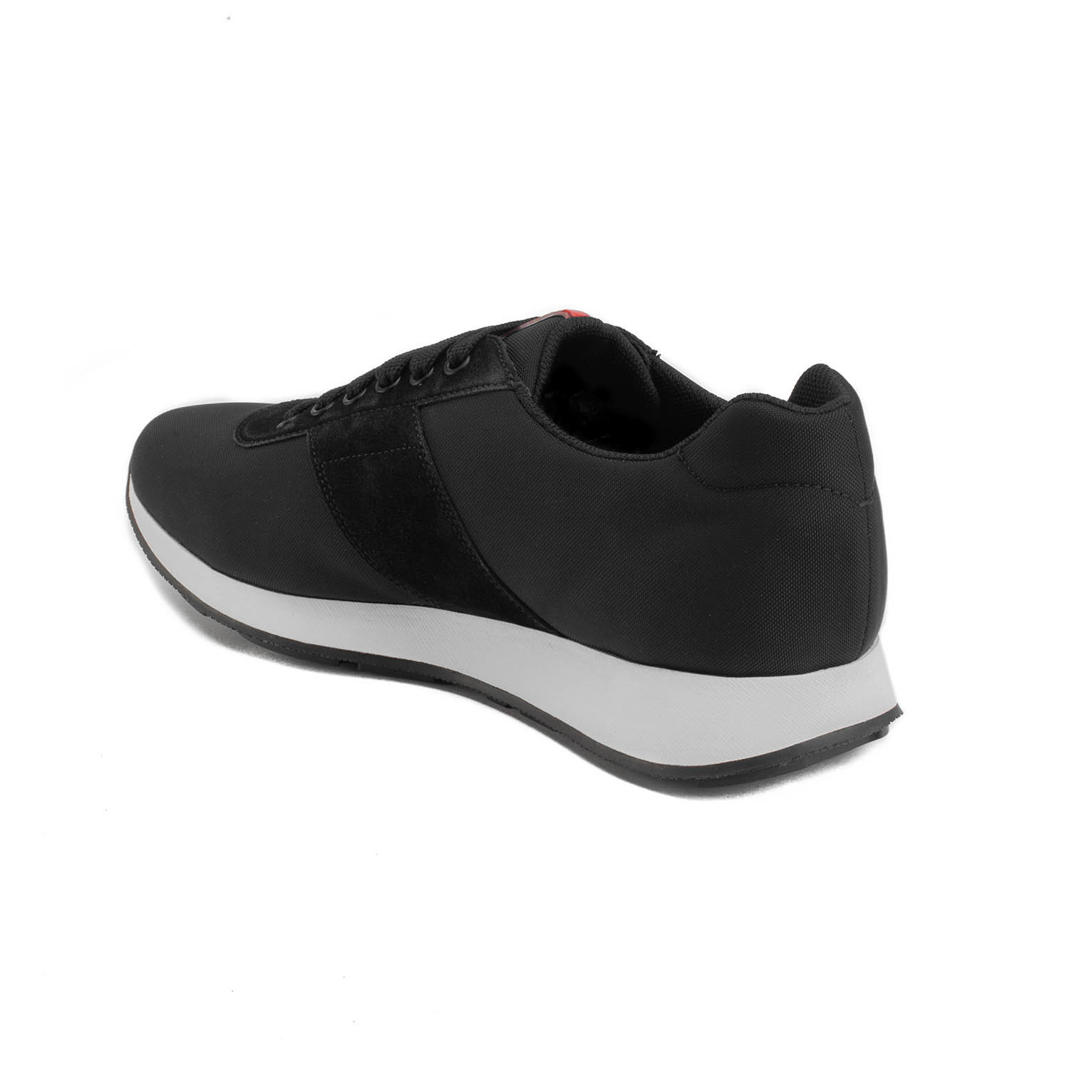 Prada // Suede Nylon Low-Top Sneaker Shoes // Black (US: 7) - Men's ...